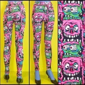 Sourpuss Pink Fink Leggings NWOT